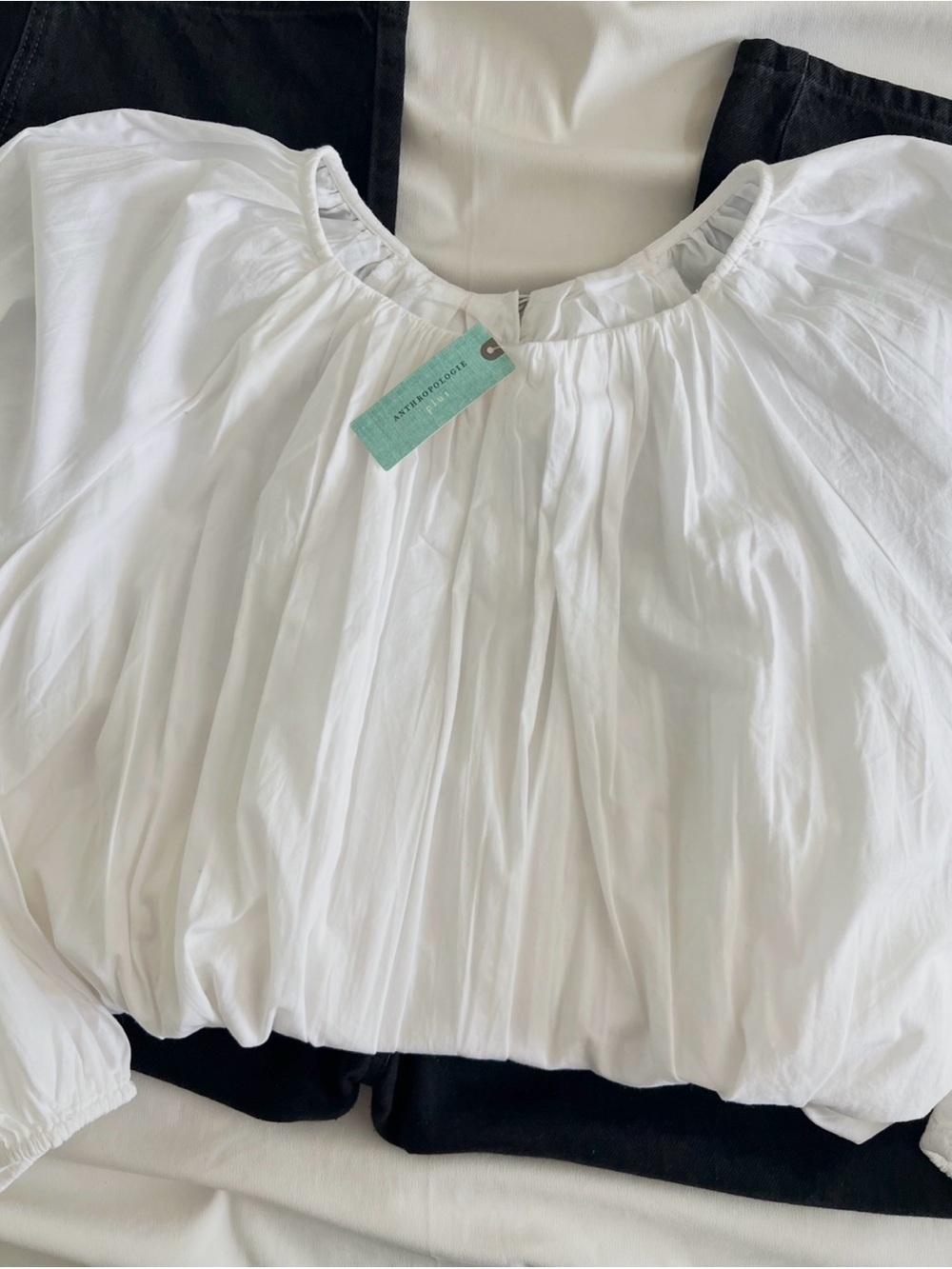 NWT Anthropology Mare Mare Long Sleeve Crew Neck Blouse - Picture 2 of 6